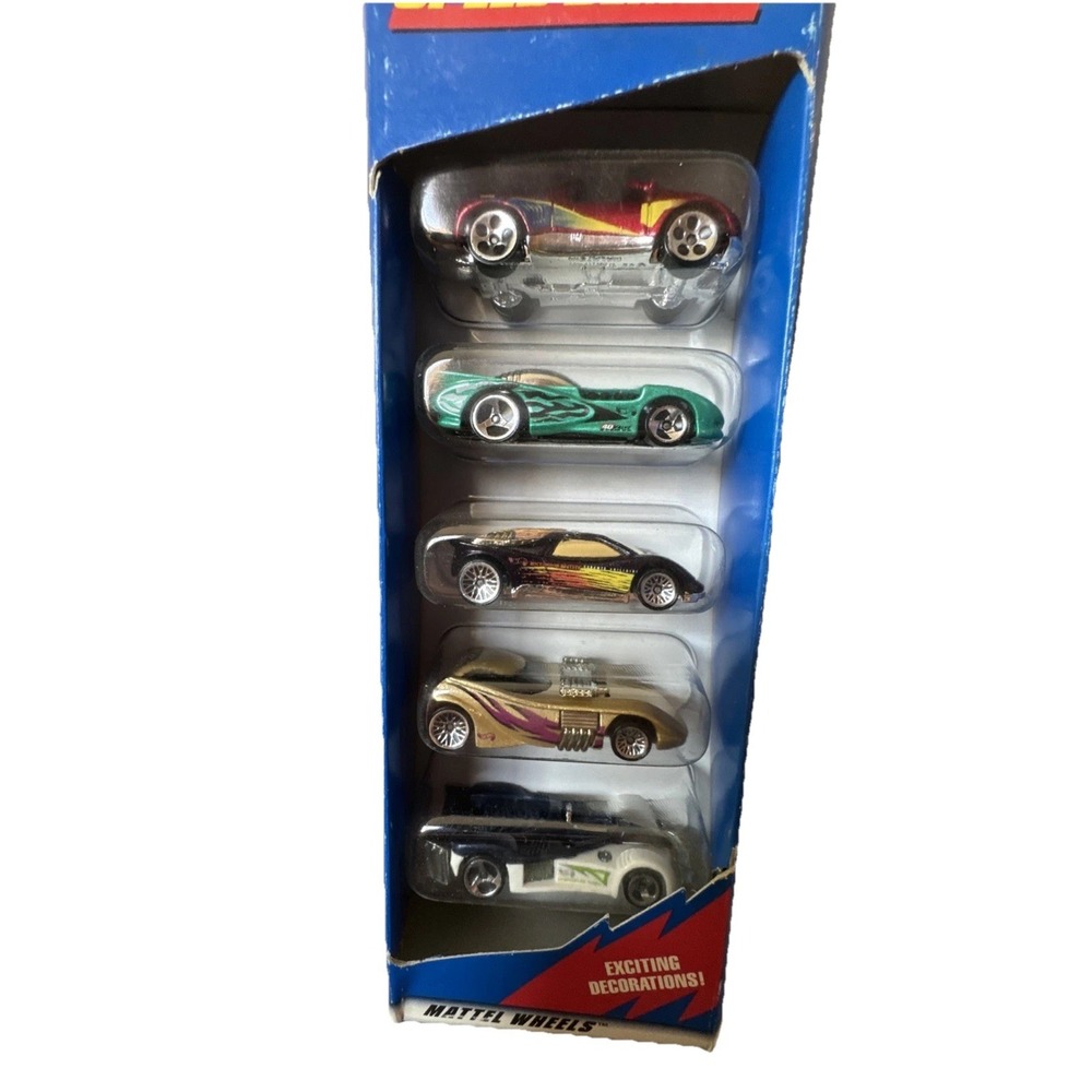 1997 Hot Wheels Speed Demons 5 Car Gift Pack Diecast Racing 18831 Multi-Color